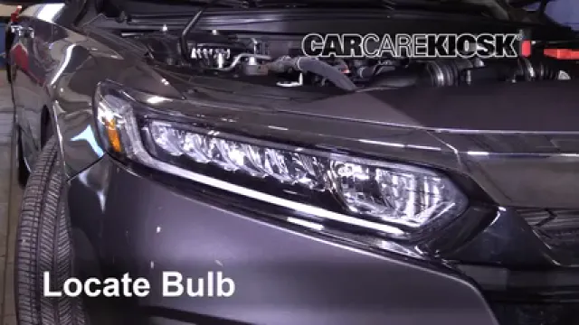 2018 Honda Accord LX 1.5L 4 Cyl. Turbo Éclairage Feux de route (remplacer l'ampoule)